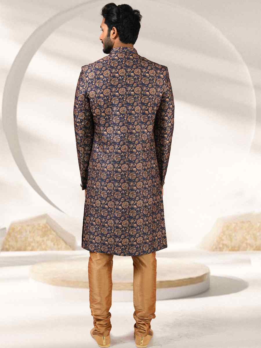 Multi Art Banarasi Printed Festival Party Sherwani