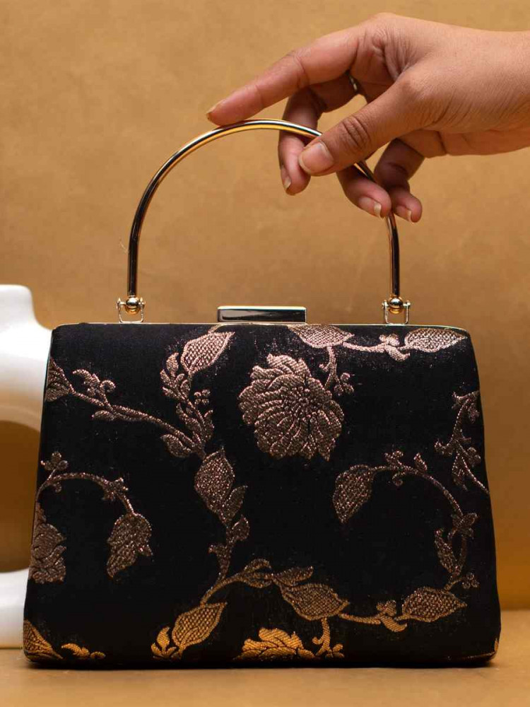Multi Art Silk Party Wear Embroidered Clutches