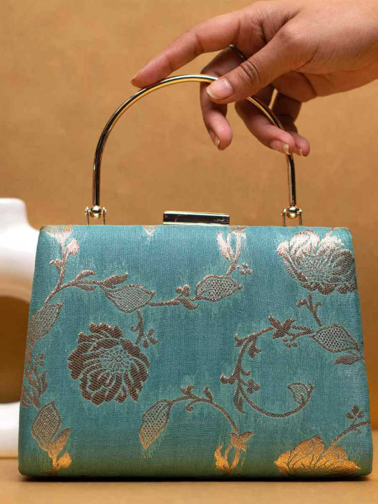 Multi Art Silk Party Wear Embroidered Clutches