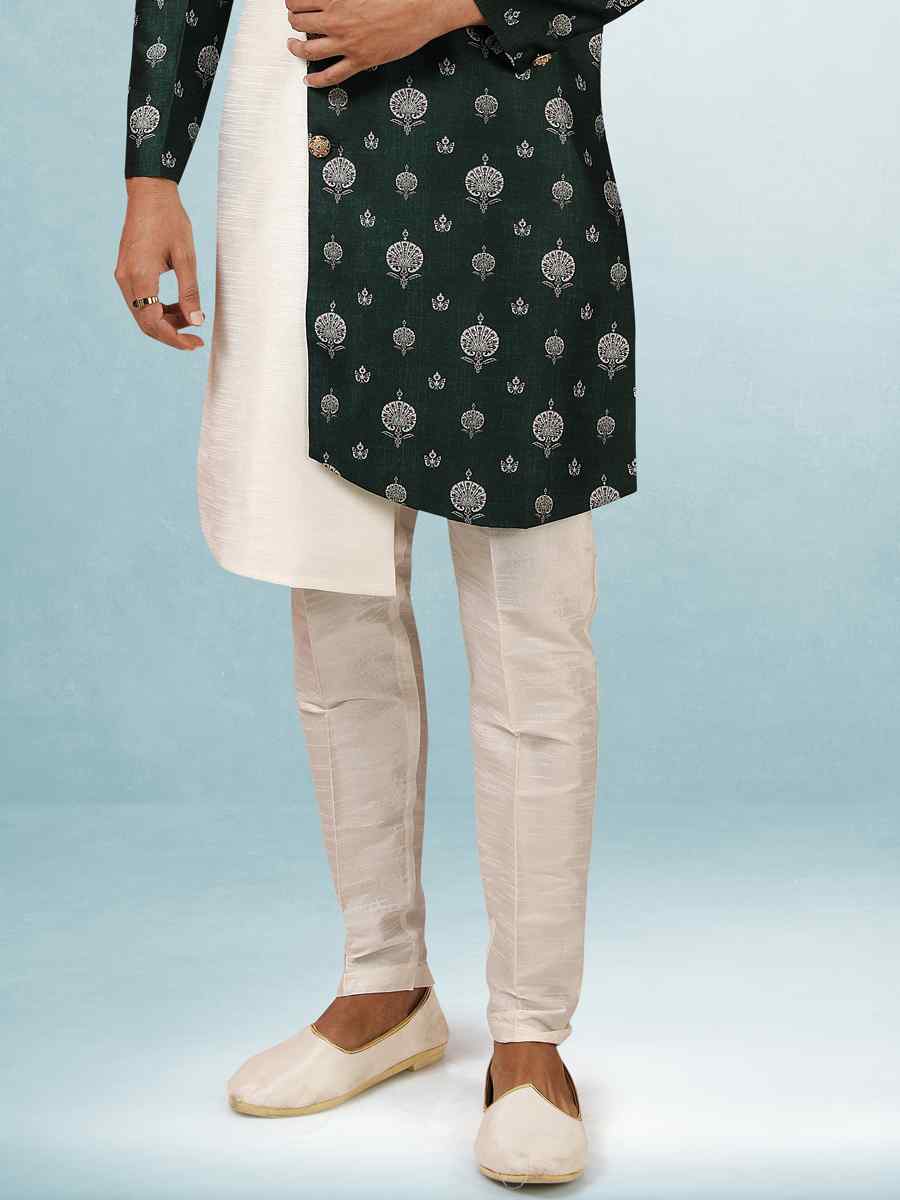 Multi Art Silk Plain Printed Party Wedding Sherwani