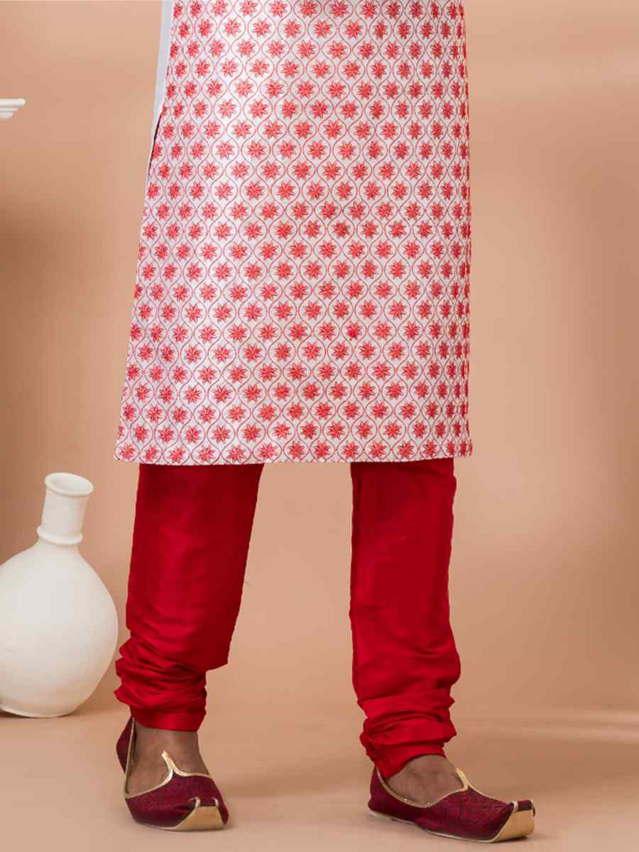 Multi Banarasi Dupion Woven Festival Wedding Kurta