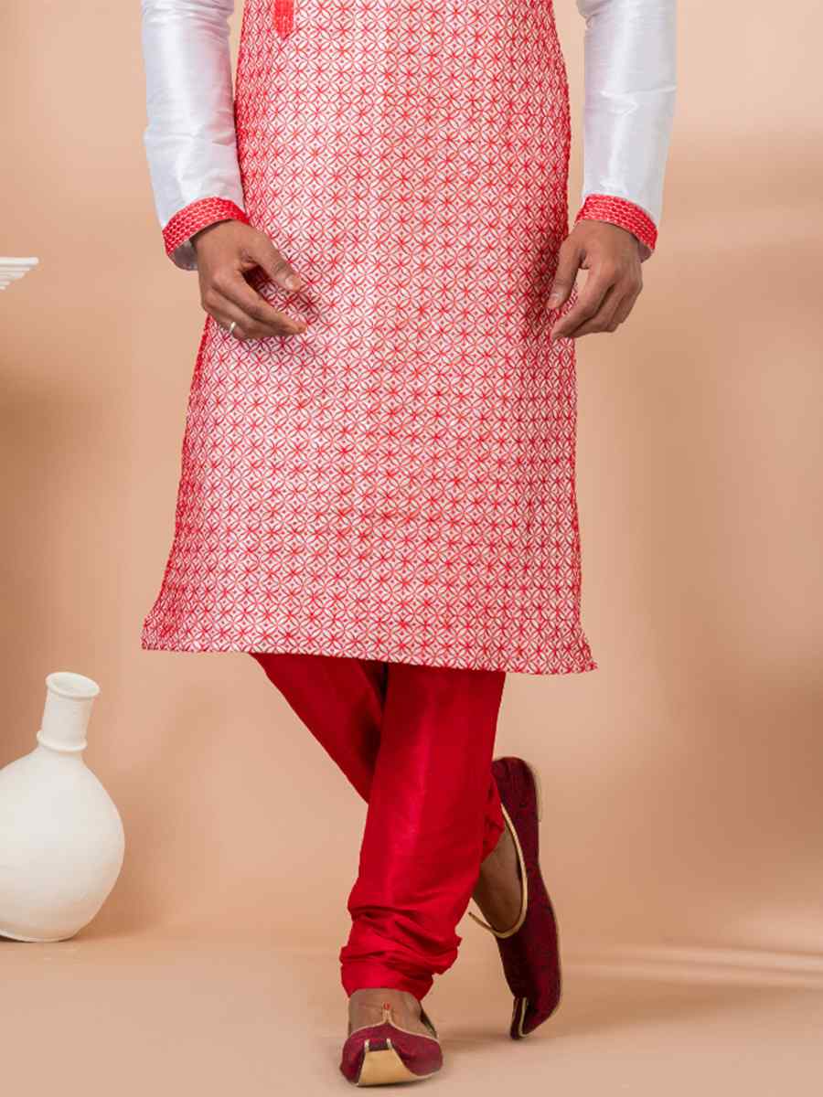 Multi Banarasi Dupion Woven Festival Wedding Kurta