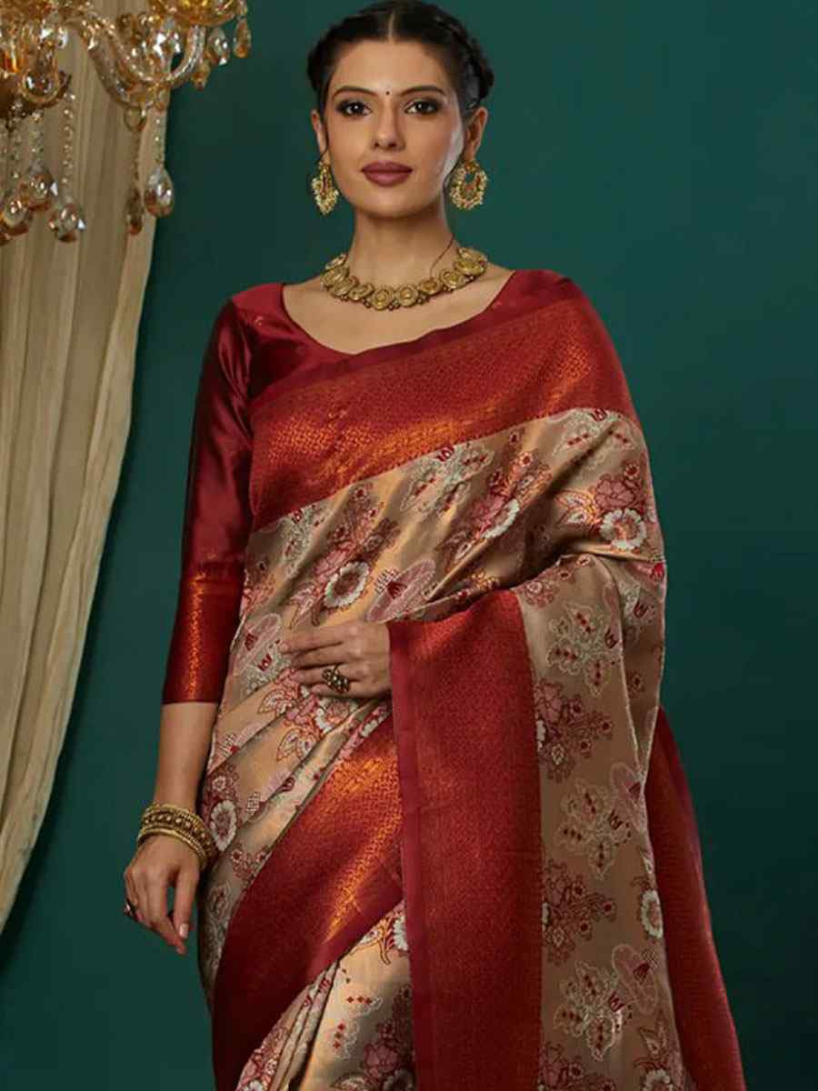 Multi Banarasi Silk Handwoven Traditional Bridal Reception Festival Wedding Fancy Heavy Border Saree