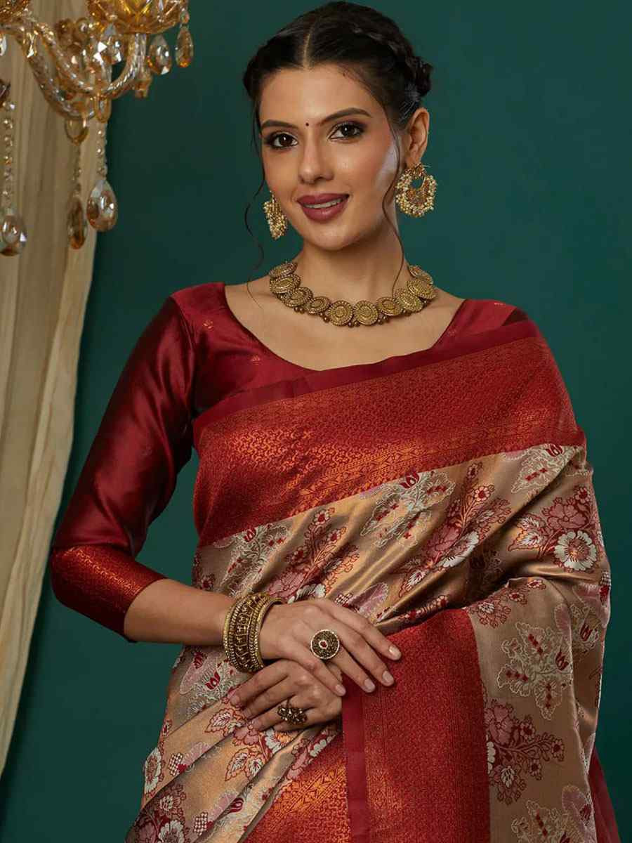 Multi Banarasi Silk Handwoven Traditional Bridal Reception Festival Wedding Fancy Heavy Border Saree