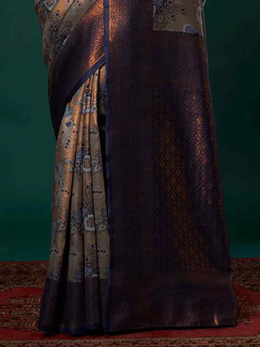 Multi Banarasi Silk Handwoven Traditional Bridal Reception Festival Wedding Fancy Heavy Border Saree