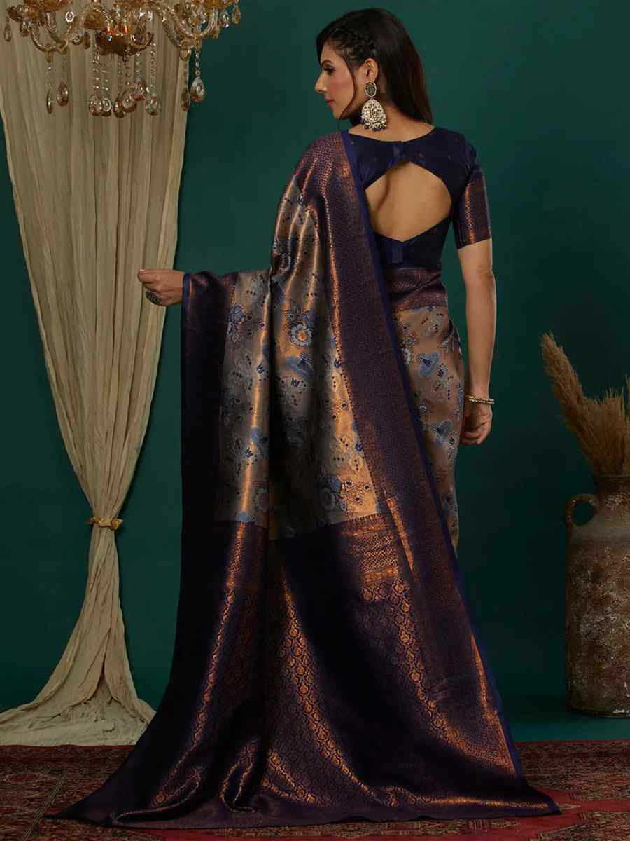 Multi Banarasi Silk Handwoven Traditional Bridal Reception Festival Wedding Fancy Heavy Border Saree