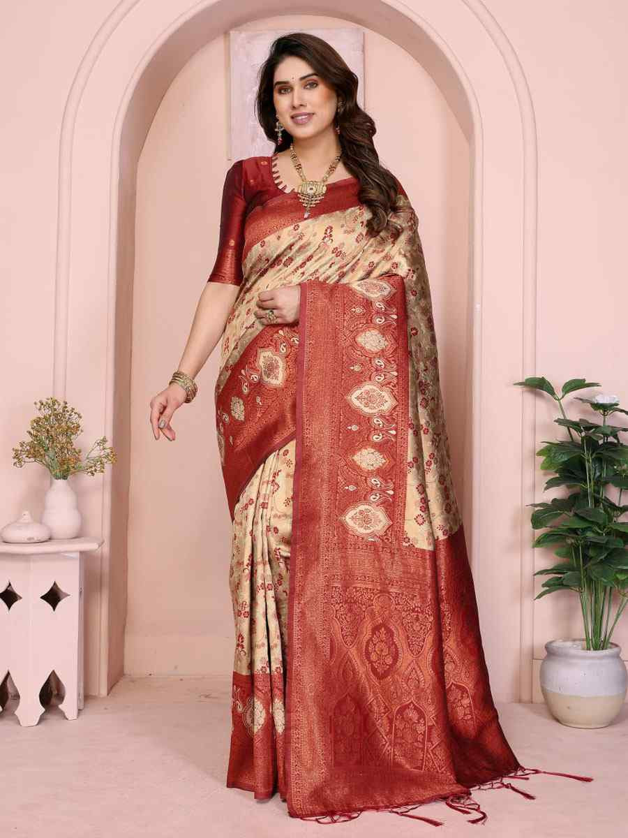 Multi Banarasi Silk Handwoven Traditional Bridal Reception Festival Wedding Fancy Heavy Border Saree