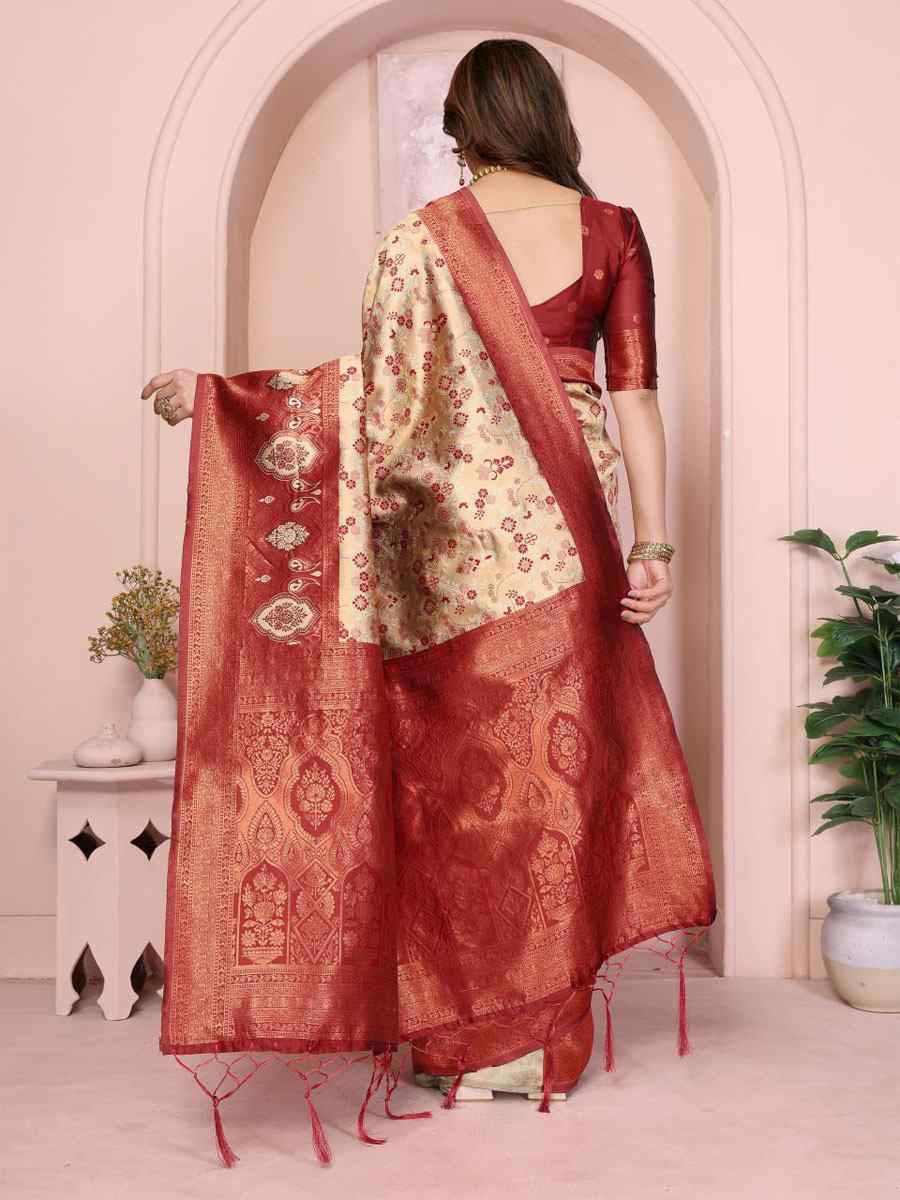 Multi Banarasi Silk Handwoven Traditional Bridal Reception Festival Wedding Fancy Heavy Border Saree