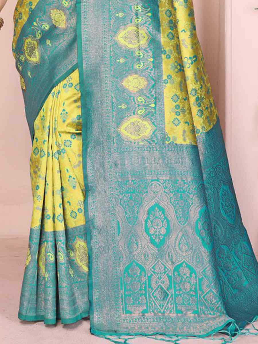 Multi Banarasi Silk Handwoven Traditional Bridal Reception Festival Wedding Fancy Heavy Border Saree