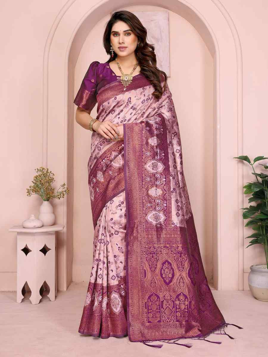 Multi Banarasi Silk Handwoven Traditional Bridal Reception Festival Wedding Fancy Heavy Border Saree