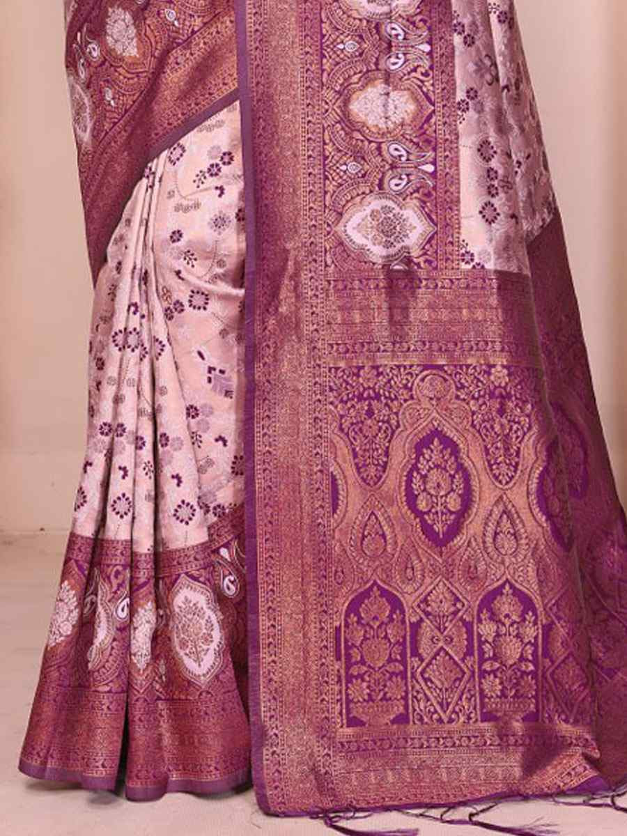 Multi Banarasi Silk Handwoven Traditional Bridal Reception Festival Wedding Fancy Heavy Border Saree