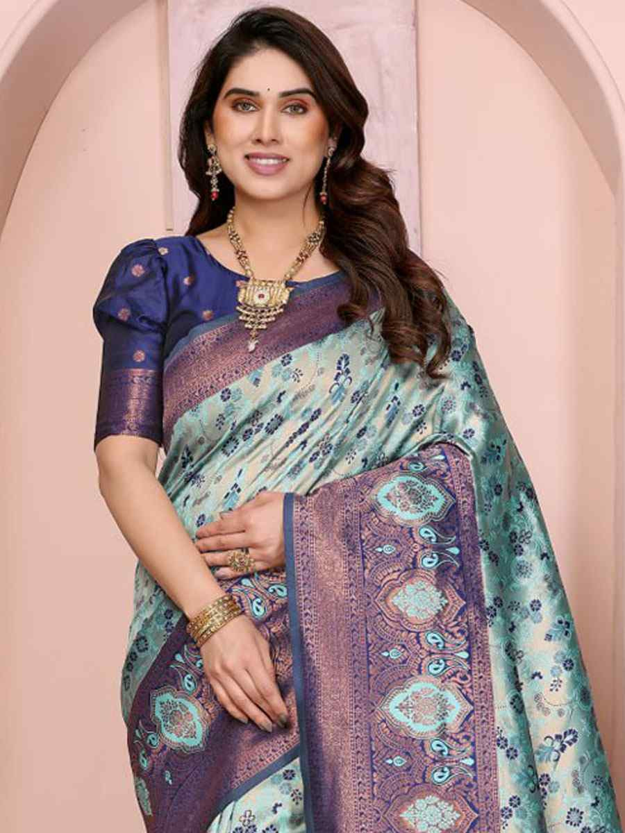 Multi Banarasi Silk Handwoven Traditional Bridal Reception Festival Wedding Fancy Heavy Border Saree