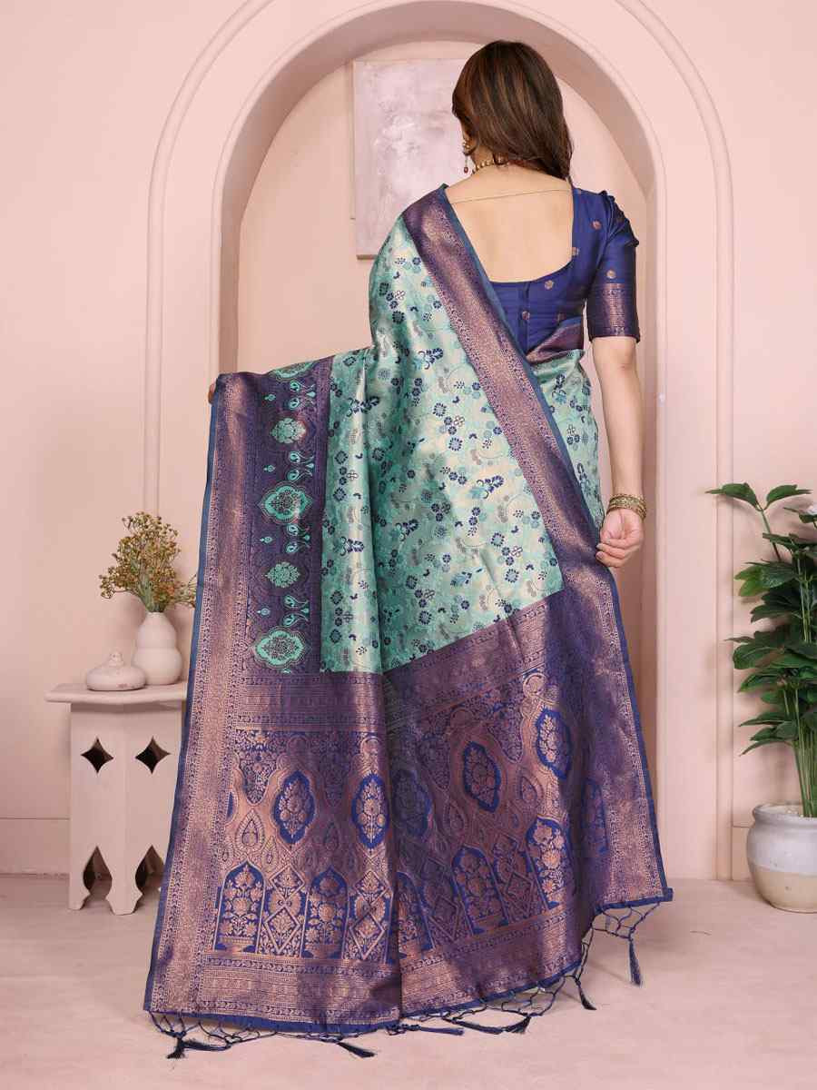 Multi Banarasi Silk Handwoven Traditional Bridal Reception Festival Wedding Fancy Heavy Border Saree