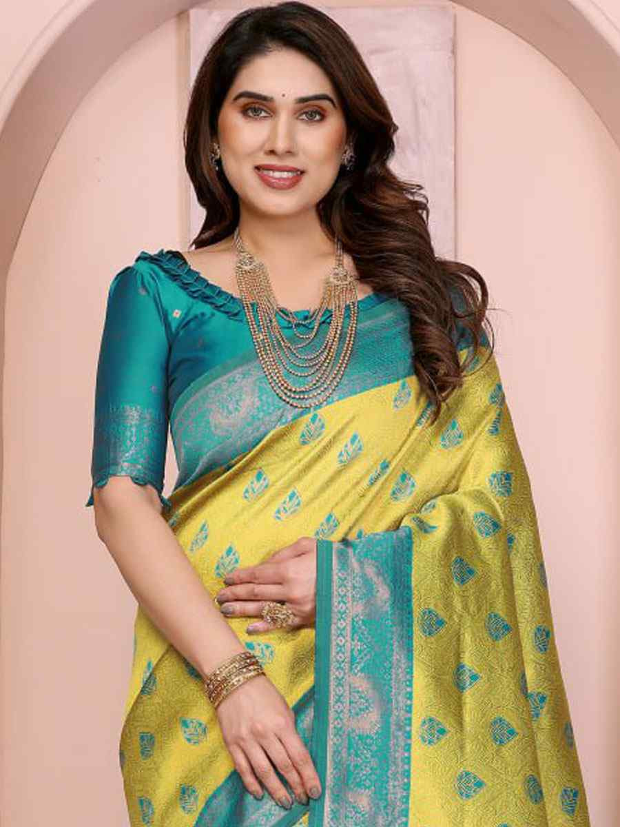 Multi Banarasi Silk Handwoven Traditional Bridal Reception Festival Wedding Fancy Heavy Border Saree