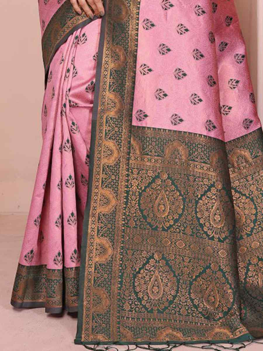 Multi Banarasi Silk Handwoven Traditional Bridal Reception Festival Wedding Fancy Heavy Border Saree