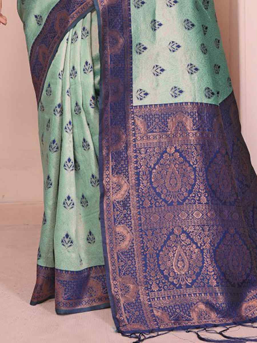 Multi Banarasi Silk Handwoven Traditional Bridal Reception Festival Wedding Fancy Heavy Border Saree