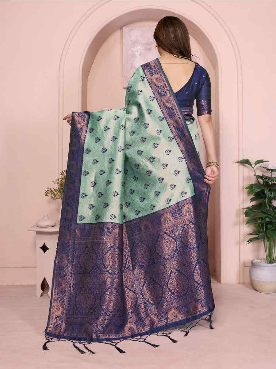 Multi Banarasi Silk Handwoven Traditional Bridal Reception Festival Wedding Fancy Heavy Border Saree