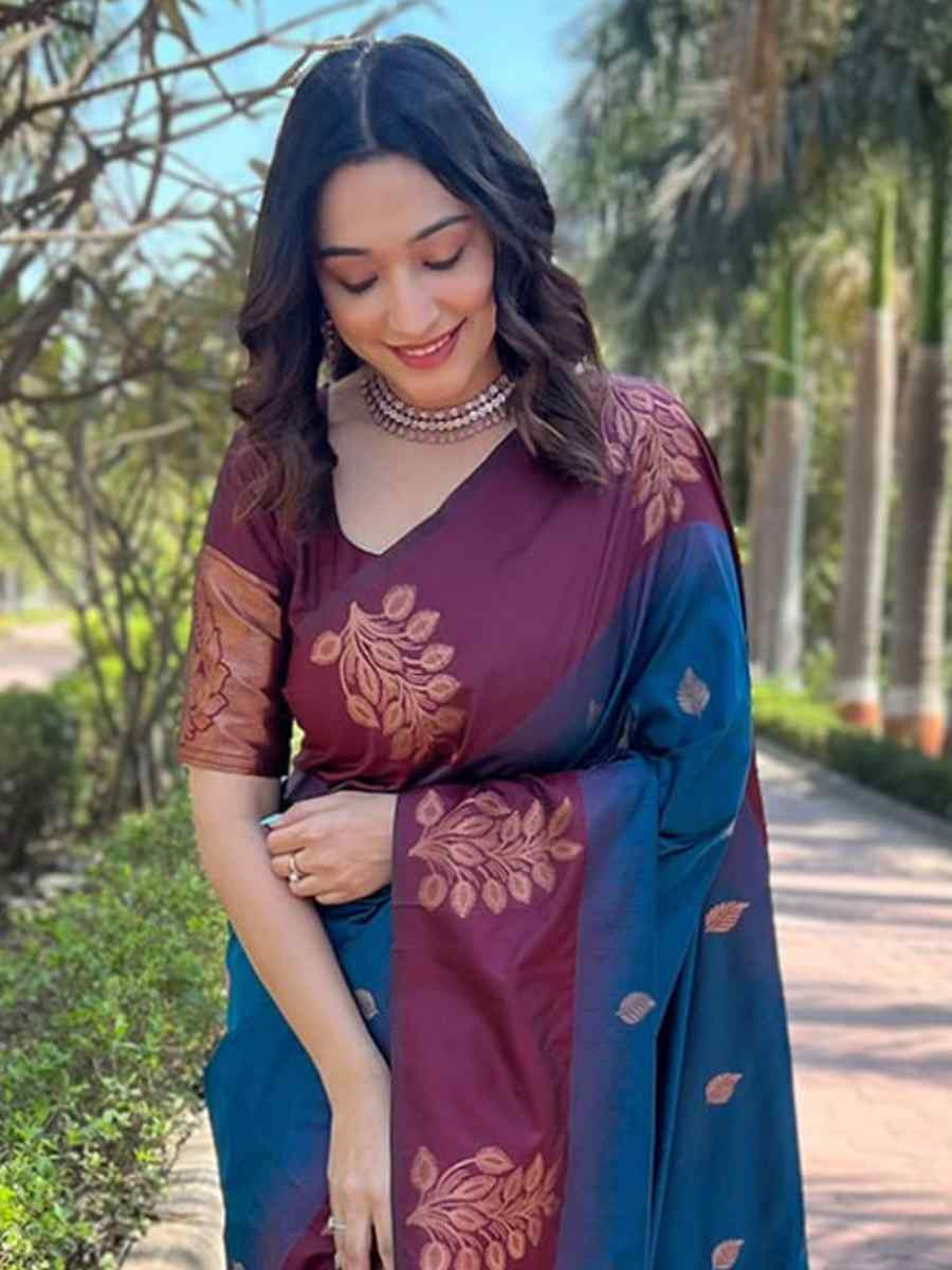 Multi Banarasi Soft Silk Handwoven Festival Casual Heavy Border Saree