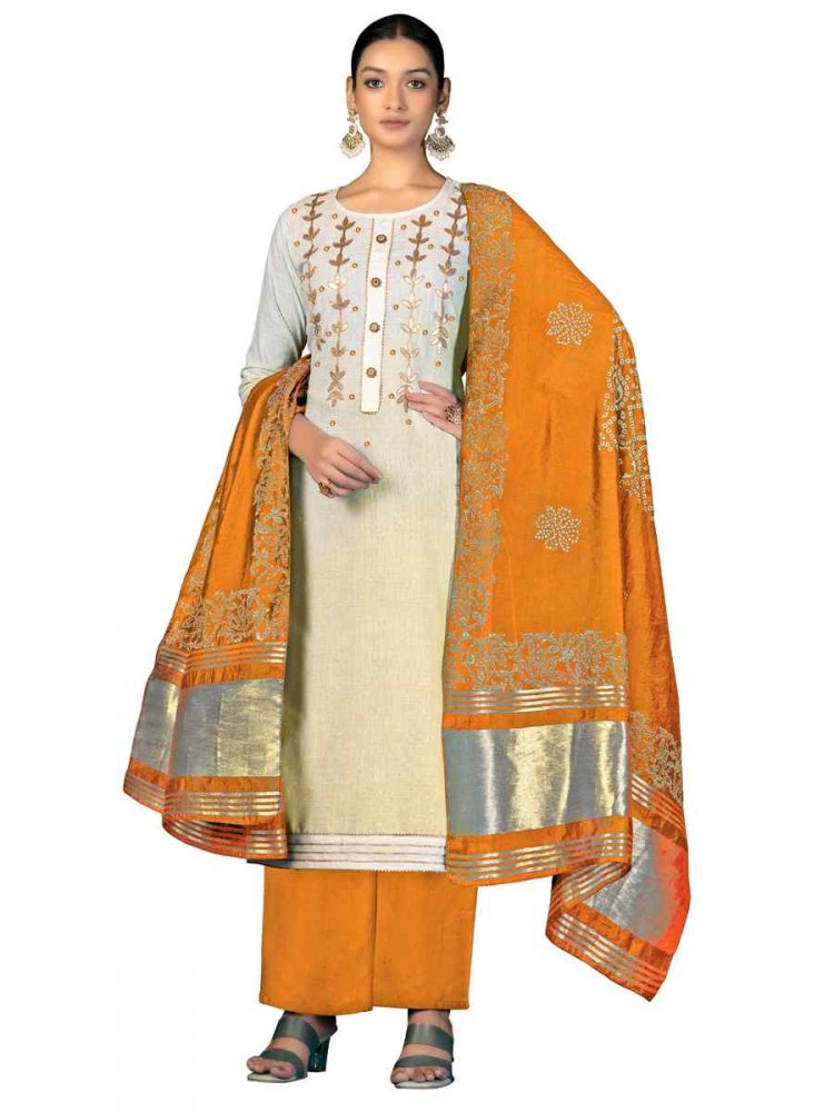 Multi Cambric Cotton Handwoven Casual Festival Pant Salwar Kameez