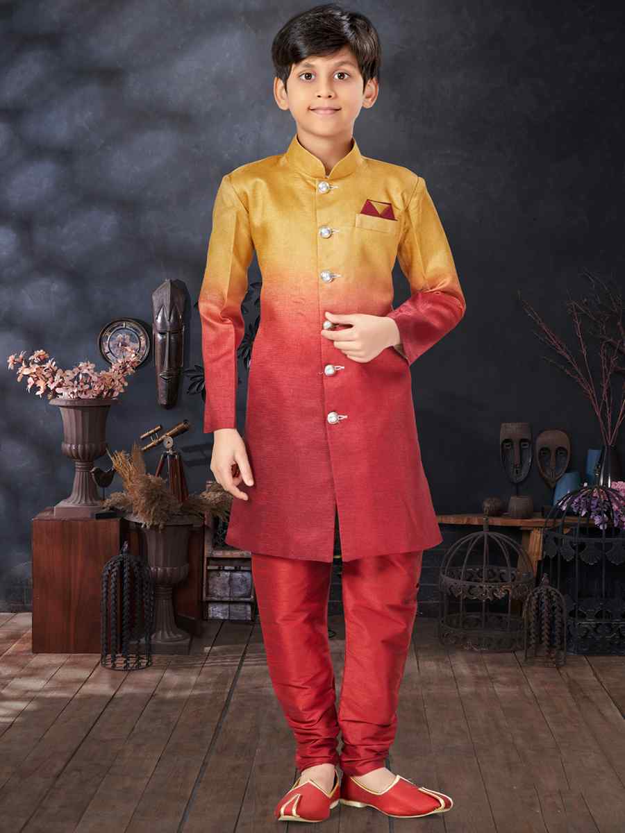 Multi Champion Silk Printed Traditional Party Kurta