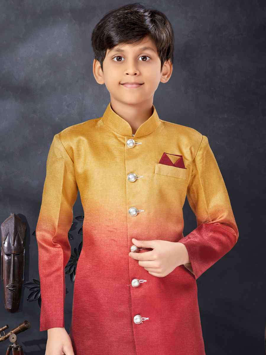 Multi Champion Silk Printed Traditional Party Kurta