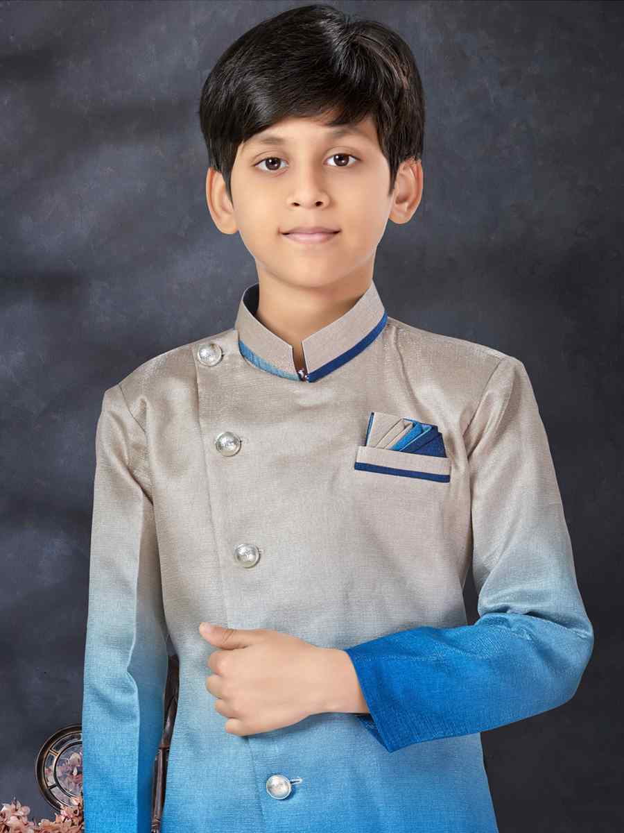 Multi Champion Silk Printed Traditional Party Kurta