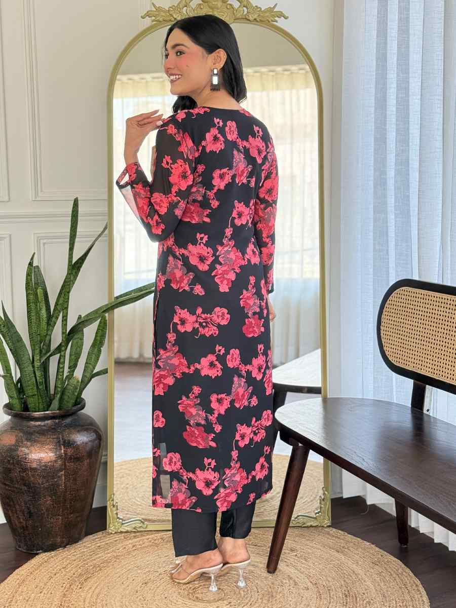 Multi Chanderi Silk Printed Party Wedding Festival Casual Ready Pant Salwar Kameez