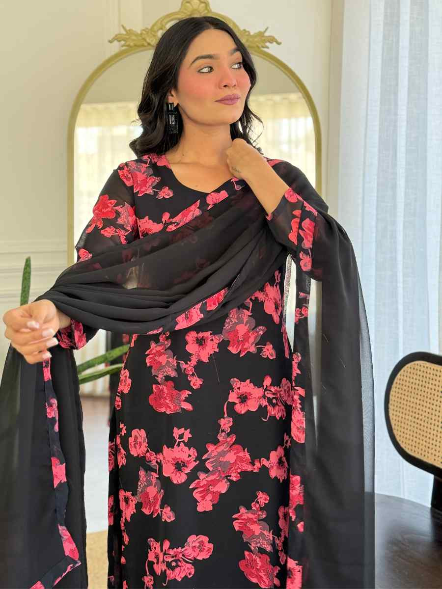 Multi Chanderi Silk Printed Party Wedding Festival Casual Ready Pant Salwar Kameez