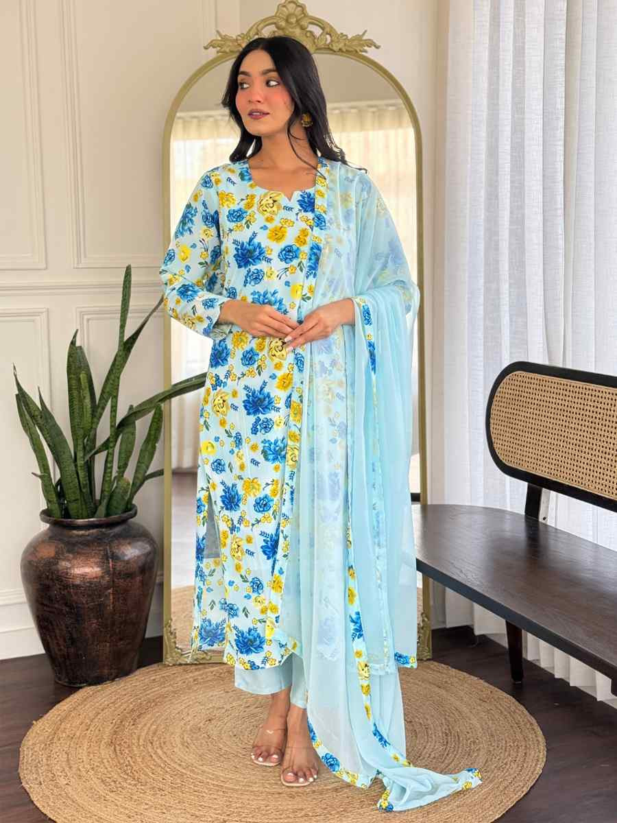 Multi Chanderi Silk Printed Party Wedding Festival Casual Ready Pant Salwar Kameez