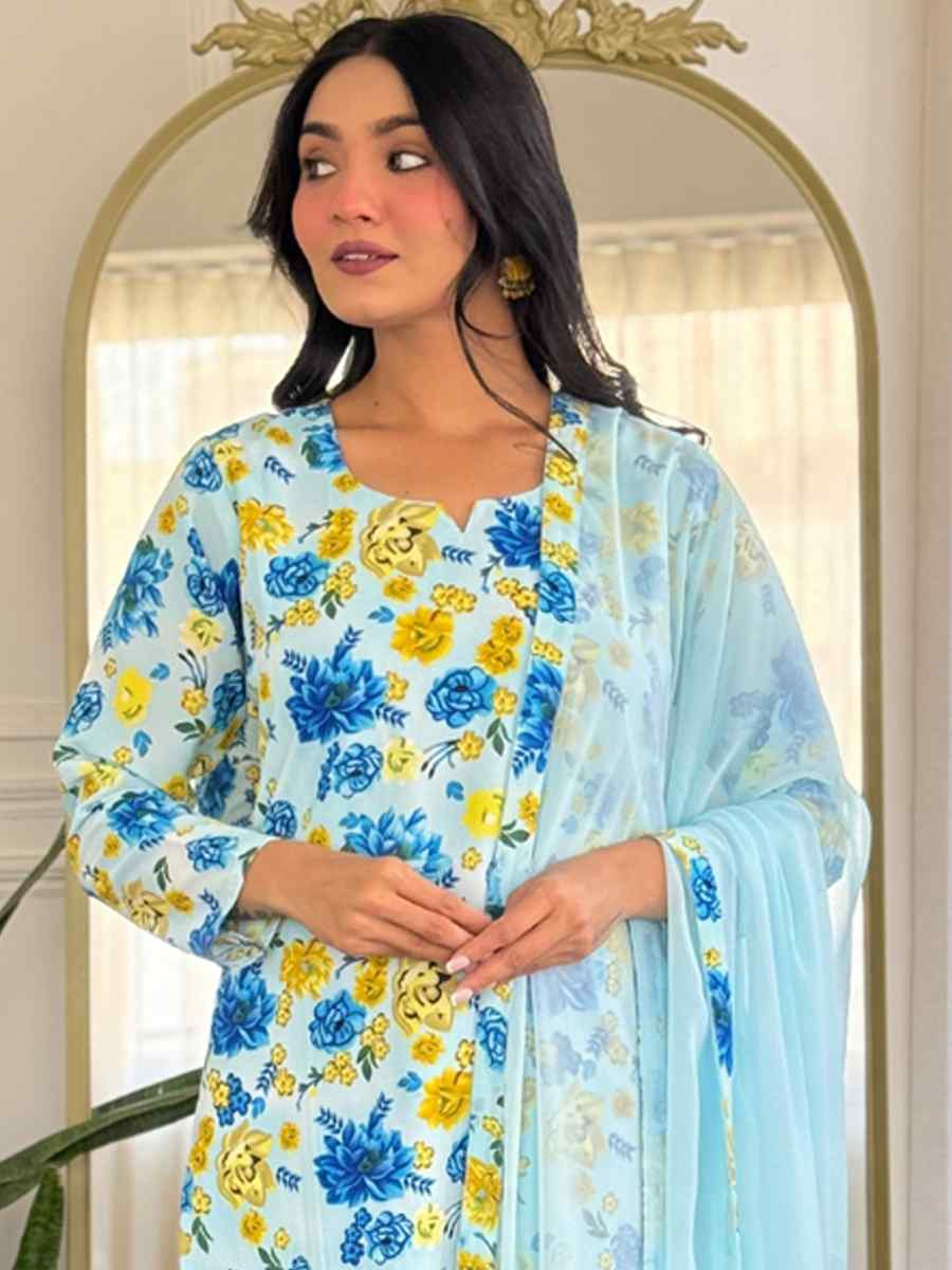 Multi Chanderi Silk Printed Party Wedding Festival Casual Ready Pant Salwar Kameez