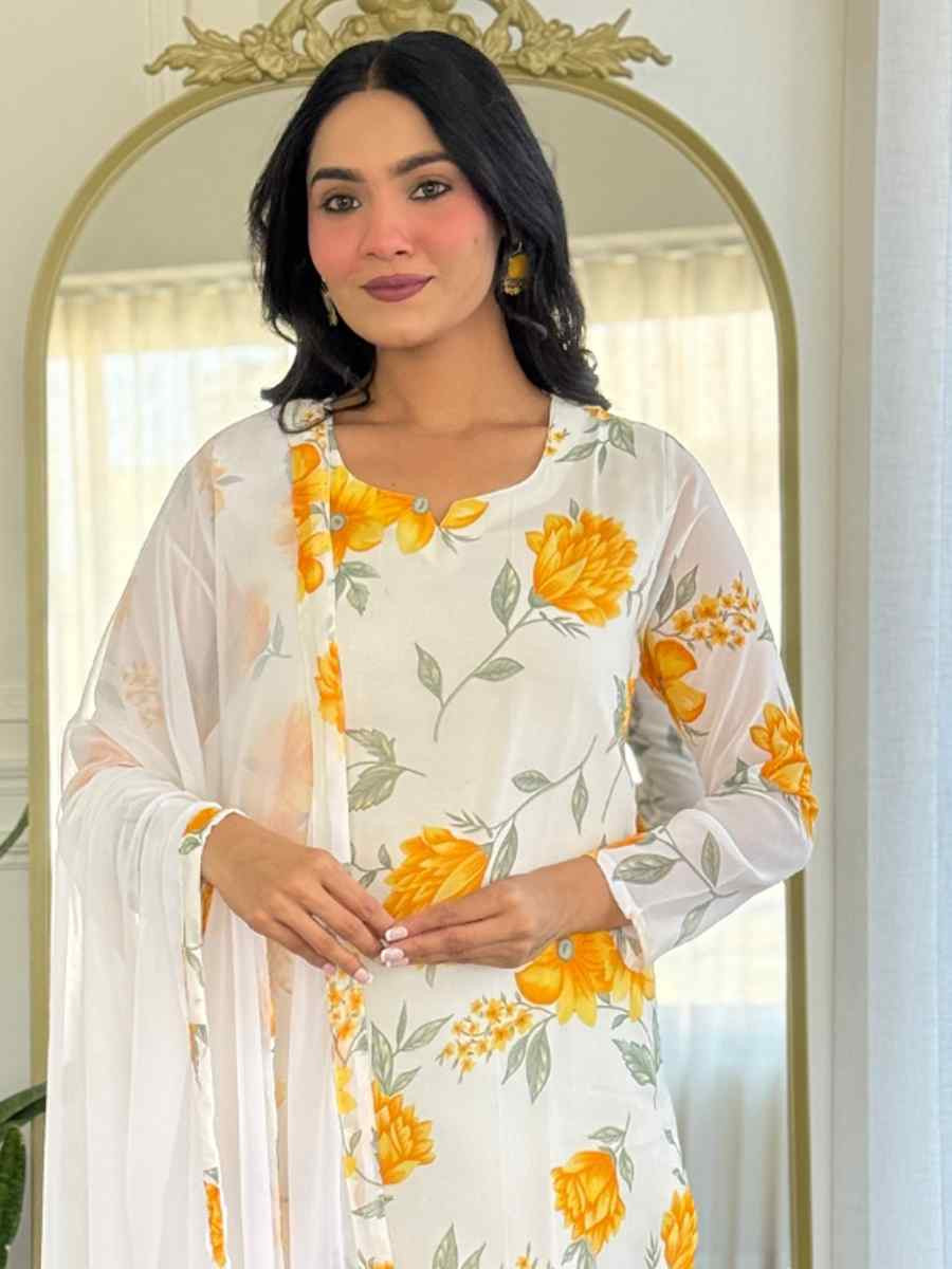 Multi Chanderi Silk Printed Party Wedding Festival Casual Ready Pant Salwar Kameez