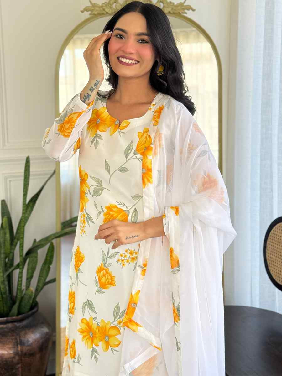 Multi Chanderi Silk Printed Party Wedding Festival Casual Ready Pant Salwar Kameez