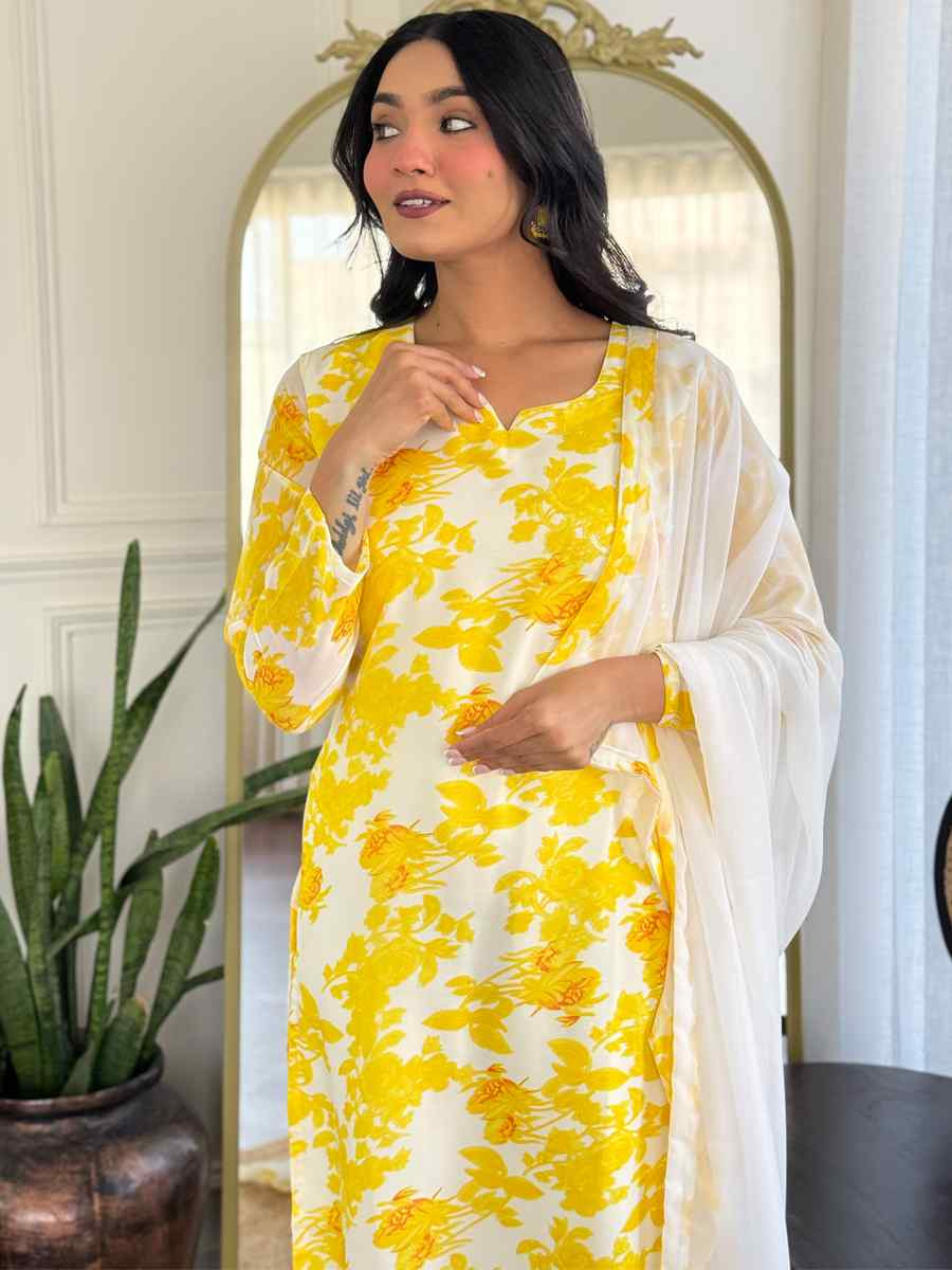 Multi Chanderi Silk Printed Party Wedding Festival Casual Ready Pant Salwar Kameez