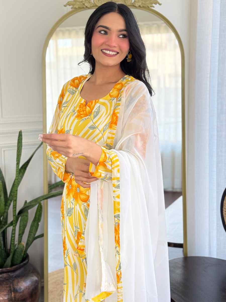 Multi Chanderi Silk Printed Party Wedding Festival Casual Ready Pant Salwar Kameez