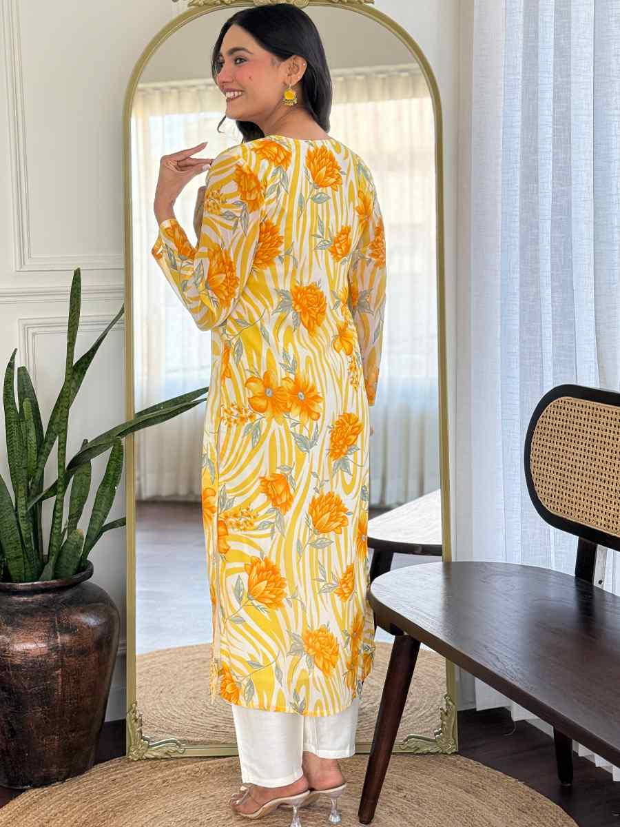 Multi Chanderi Silk Printed Party Wedding Festival Casual Ready Pant Salwar Kameez