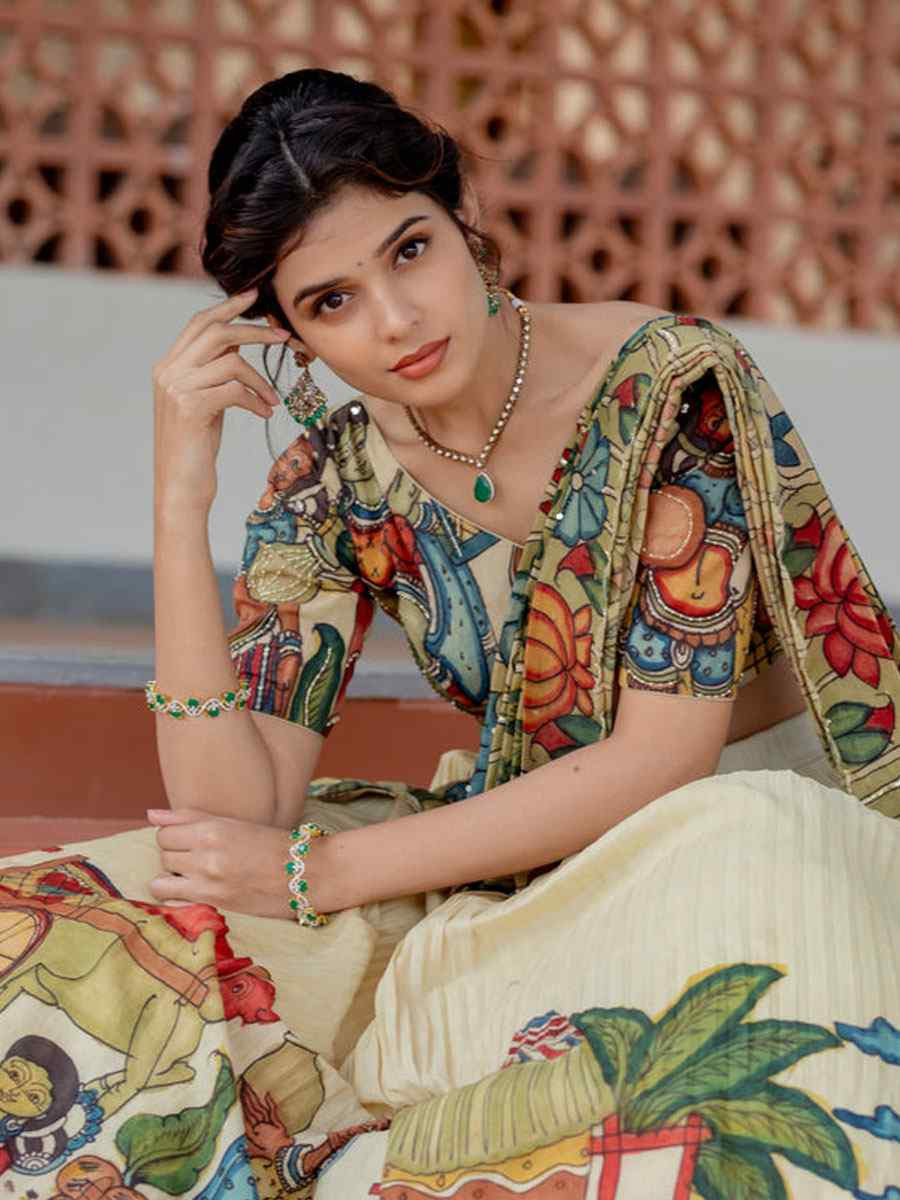 Multi Chiffon Prined Wedding Reception Festival Heavy Border Lehenga Choli