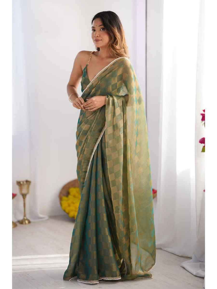 Multi Chiffon Prinred Traditional Fastive Reception Festival Wedding Fancy Heavy Border Saree