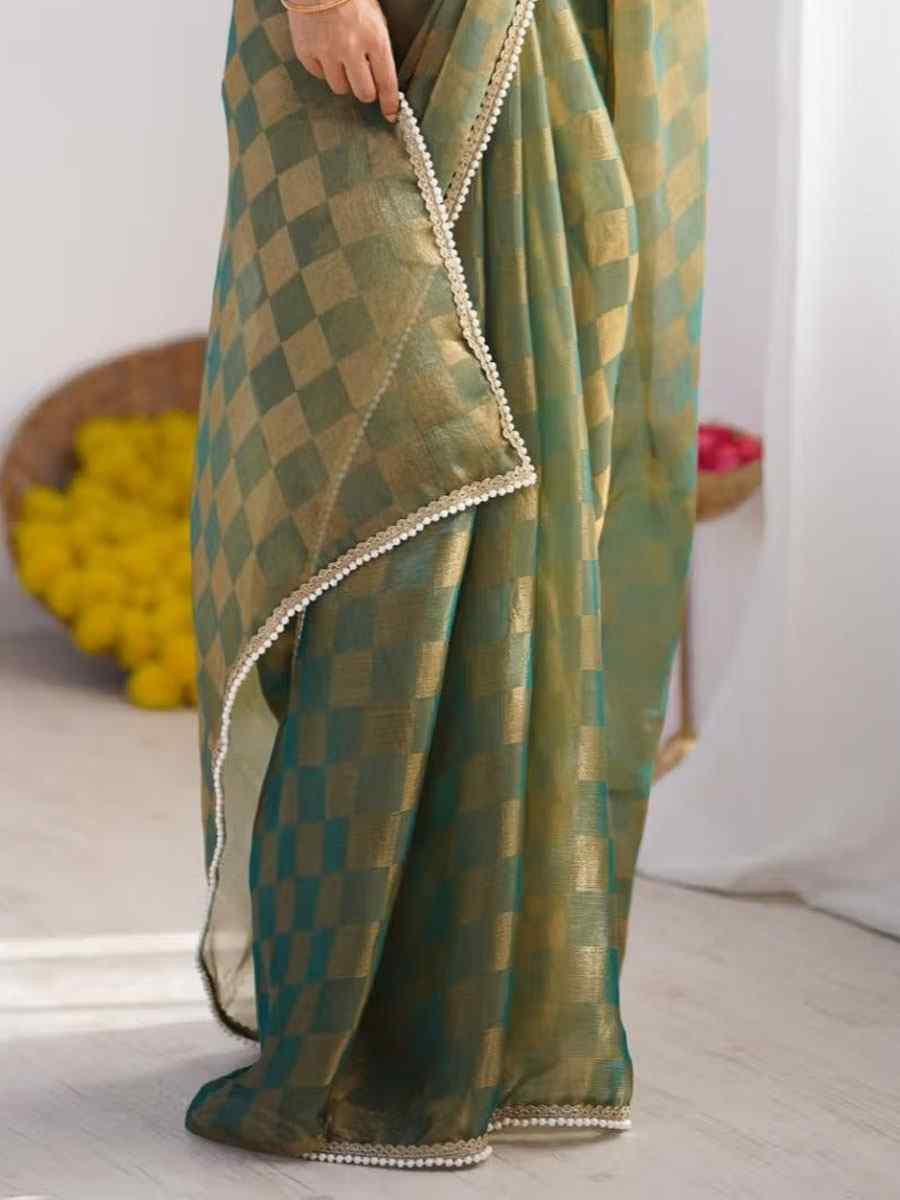 Multi Chiffon Prinred Traditional Fastive Reception Festival Wedding Fancy Heavy Border Saree