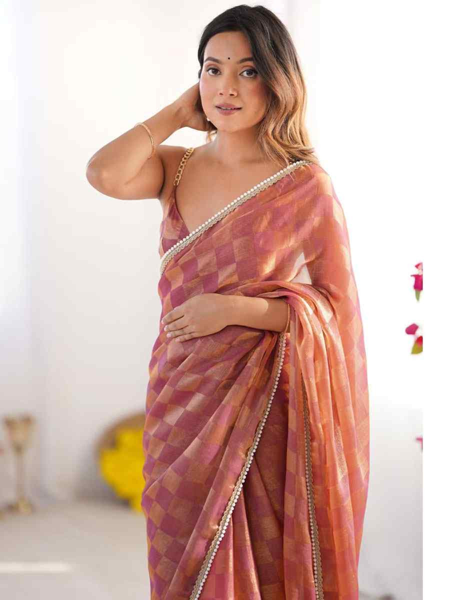 Multi Chiffon Prinred Traditional Fastive Reception Festival Wedding Fancy Heavy Border Saree