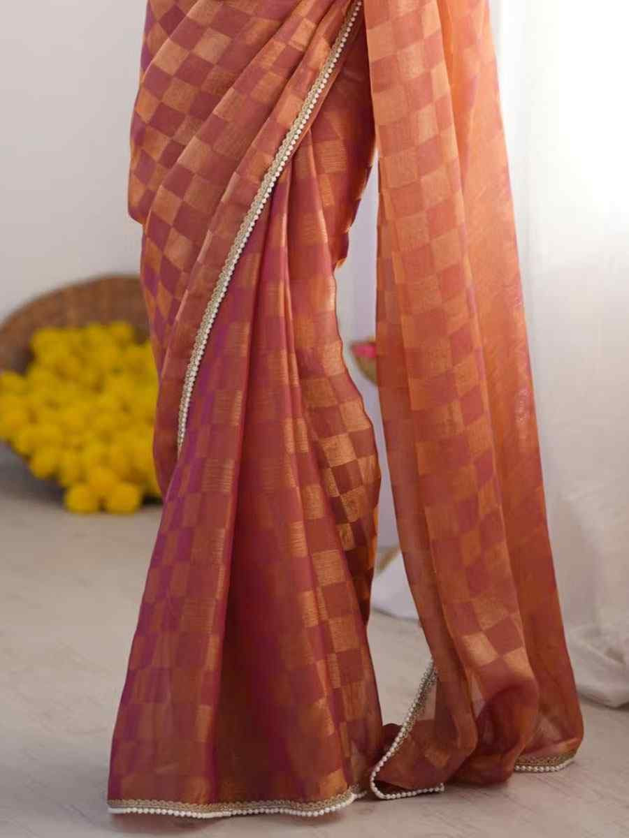 Multi Chiffon Prinred Traditional Fastive Reception Festival Wedding Fancy Heavy Border Saree
