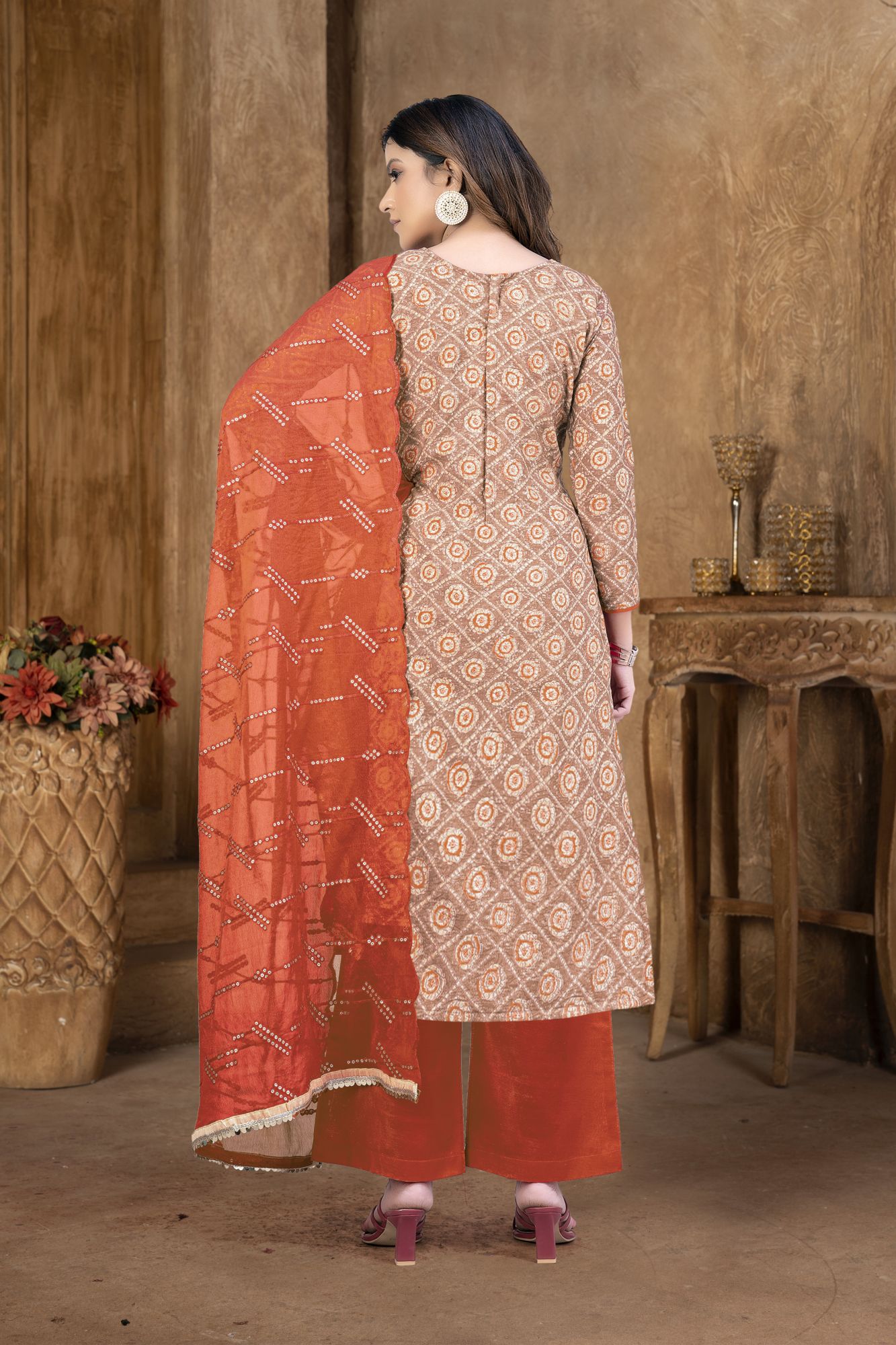 Multi-Colored Modal Cotton Printed Party Festival Pant Salwar Kameez
