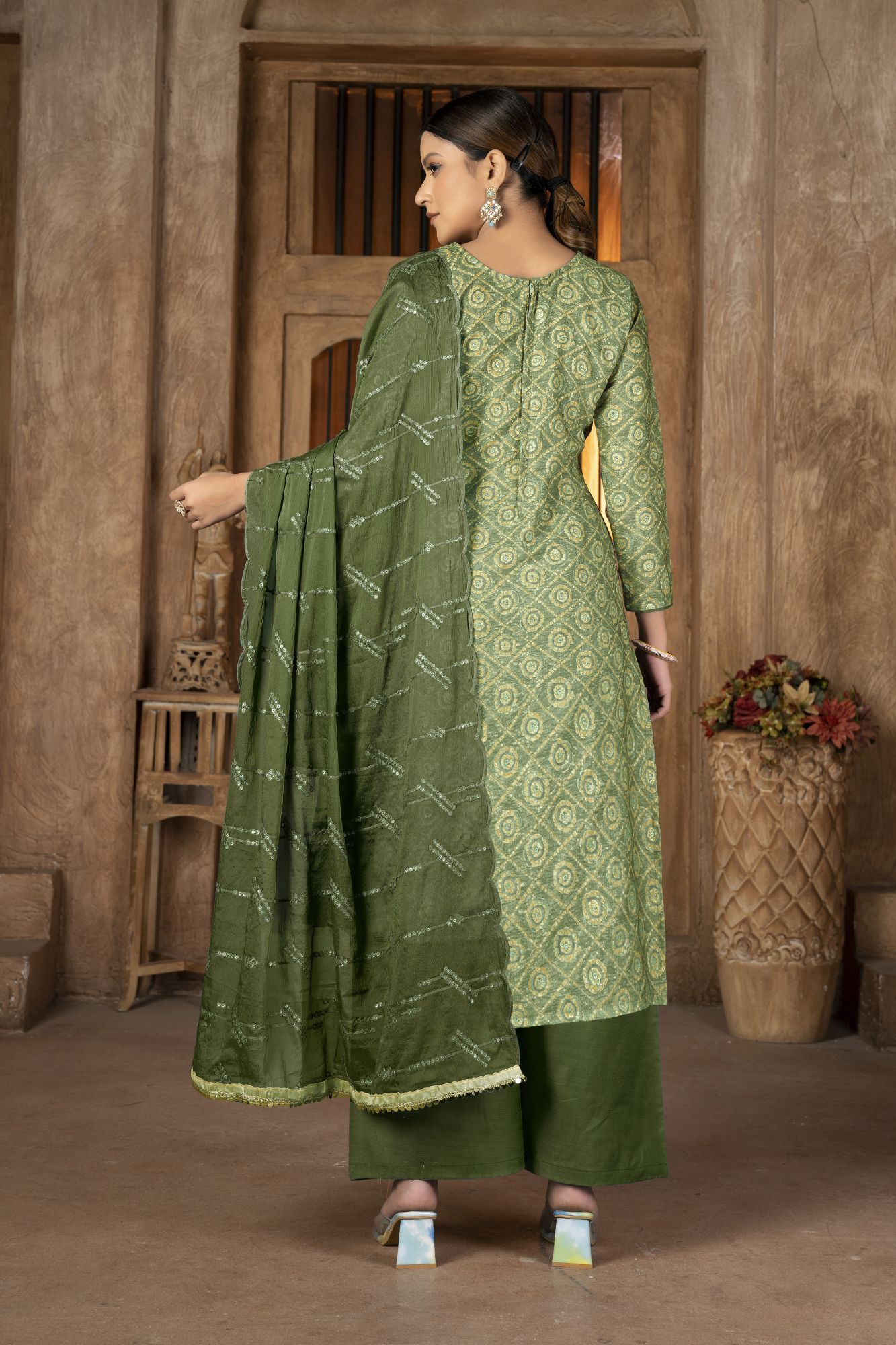 Multi-Colored Modal Cotton Printed Party Festival Pant Salwar Kameez