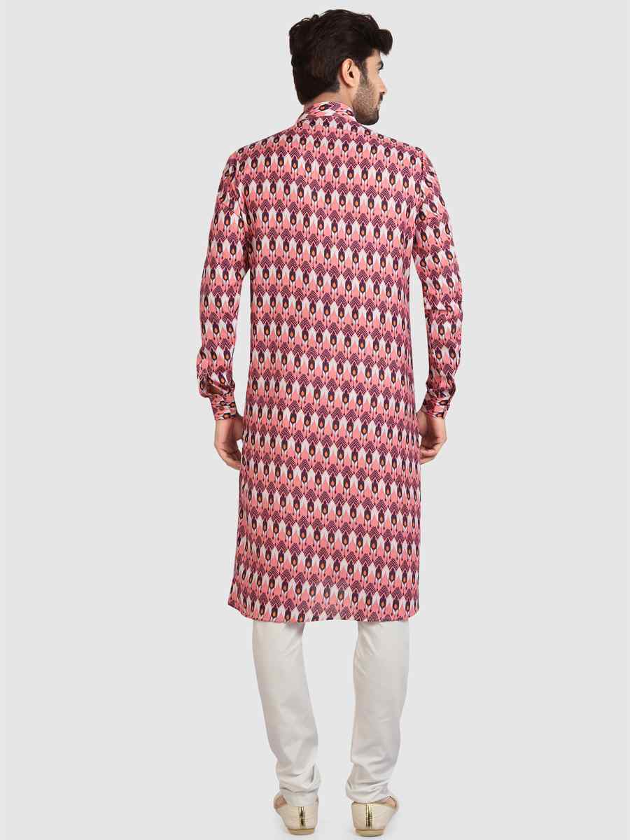Multi Colour Cotton Printed Festival Casual Kurta