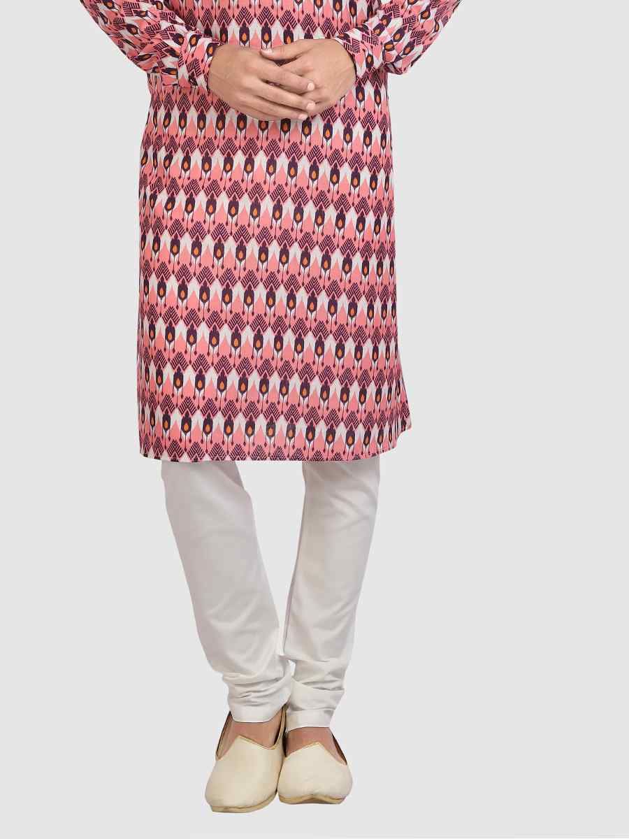 Multi Colour Cotton Printed Festival Casual Kurta