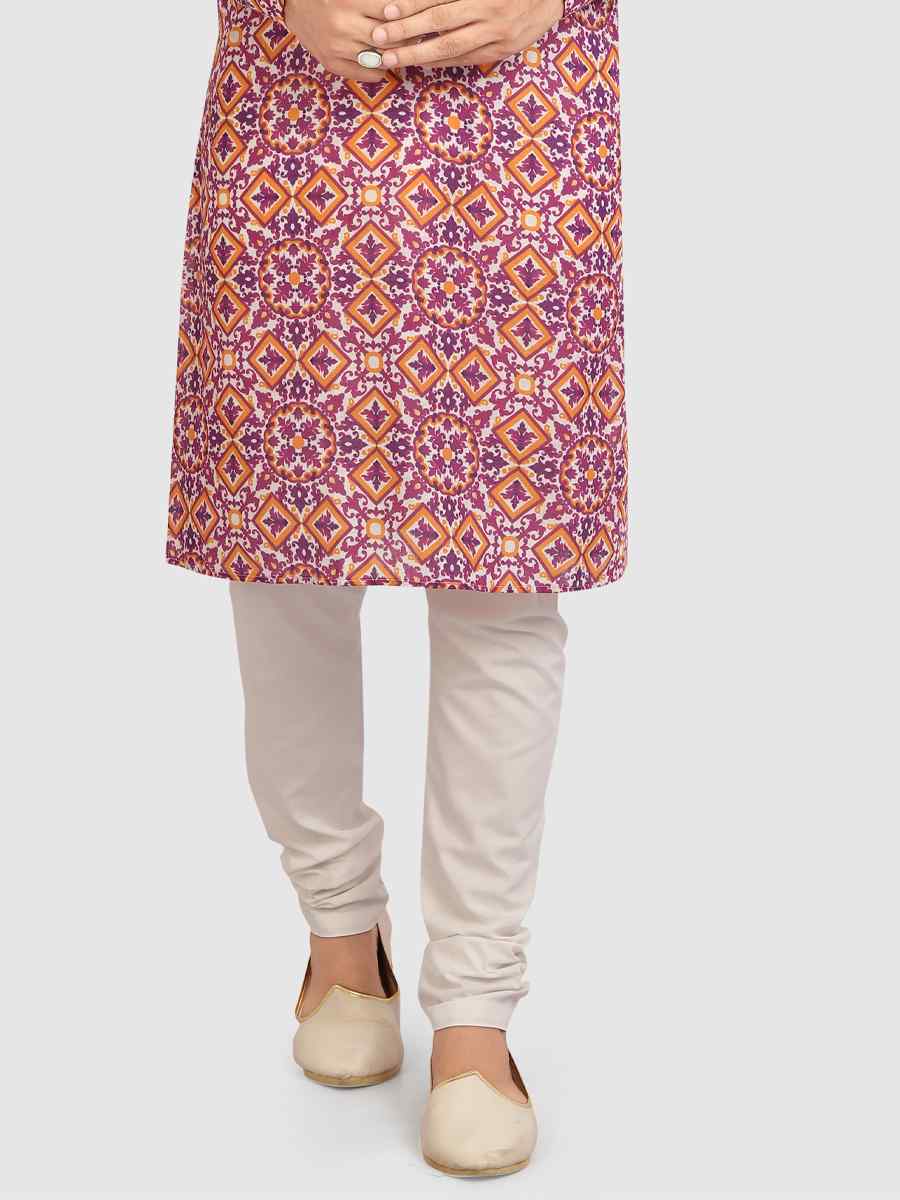 Multi Colour Cotton Printed Festival Casual Kurta