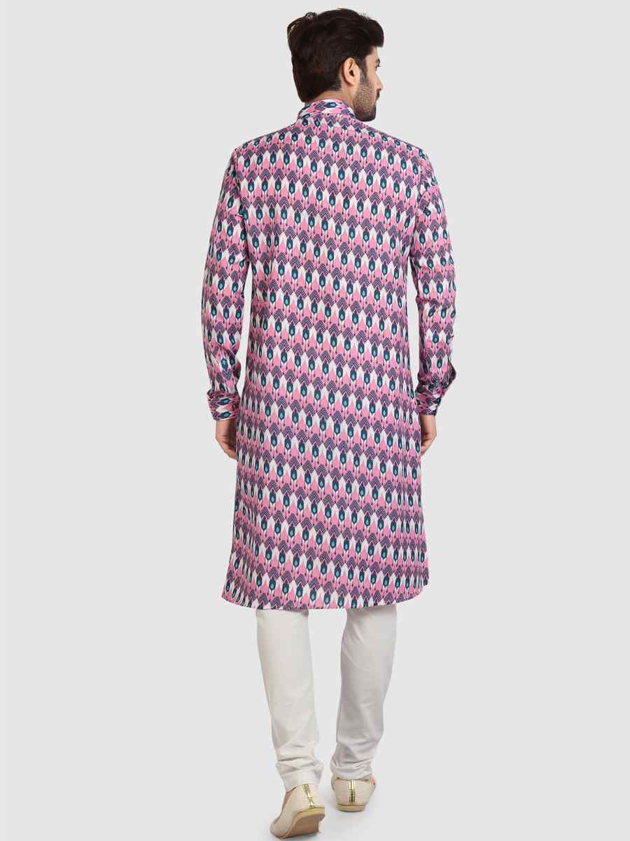 Multi Colour Cotton Printed Festival Casual Kurta