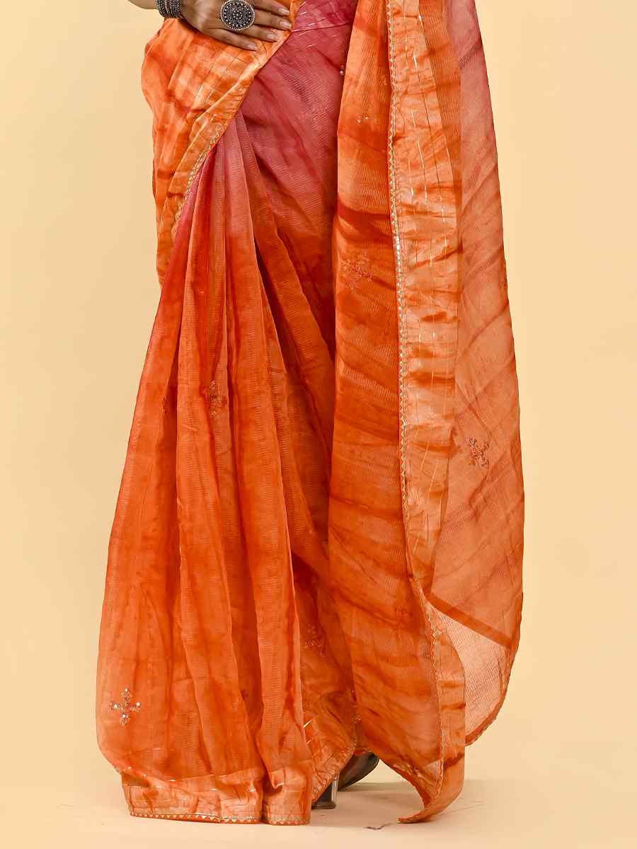 Multi Cotton Embroidered Casual Party Classic Style Saree