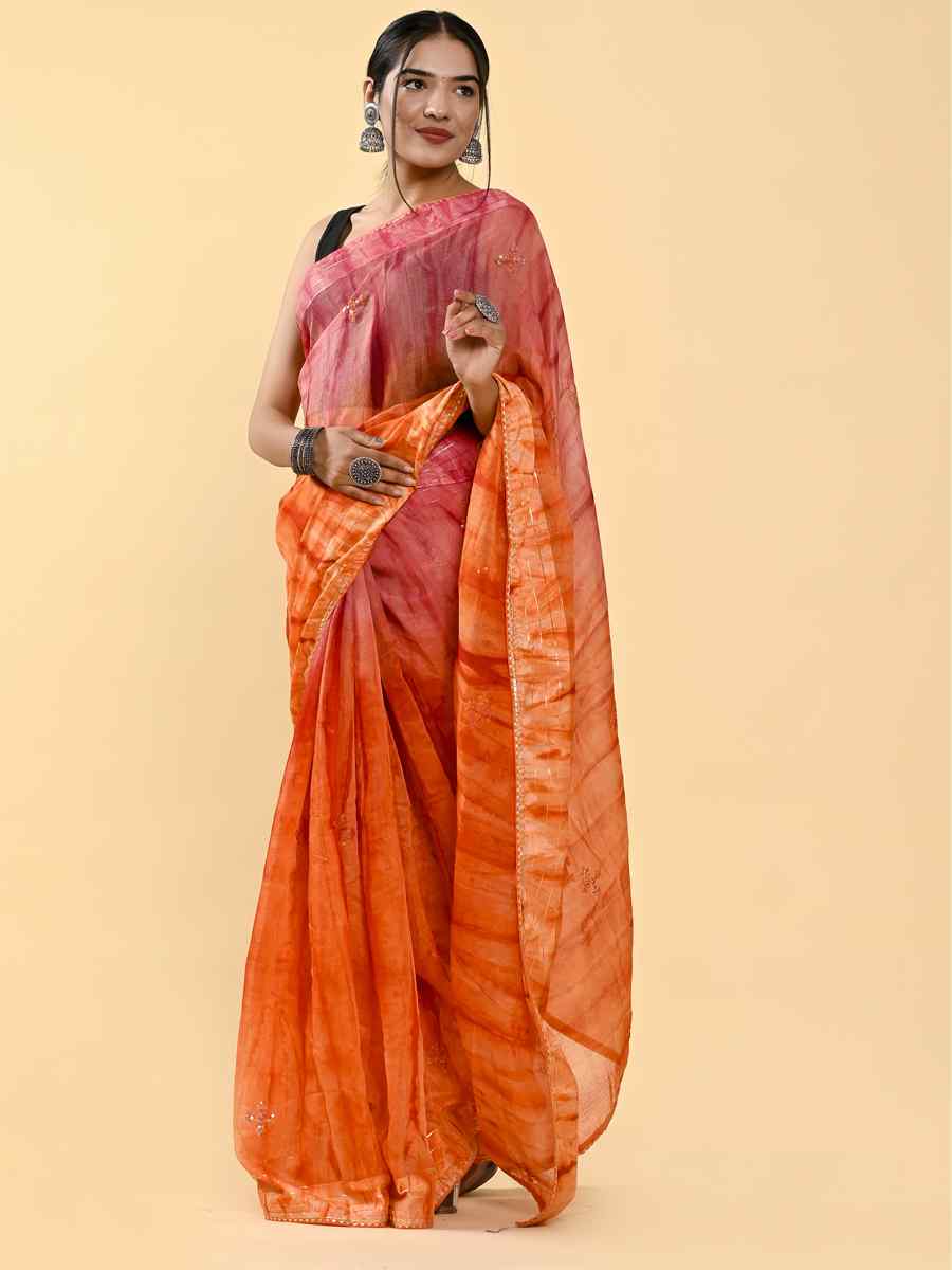 Multi Cotton Embroidered Casual Party Classic Style Saree