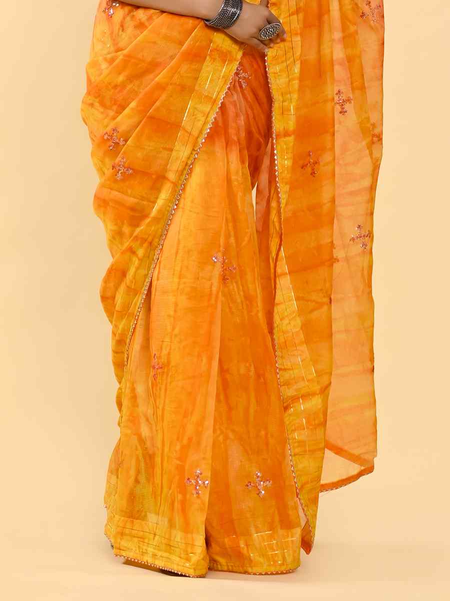 Multi Cotton Embroidered Casual Party Classic Style Saree