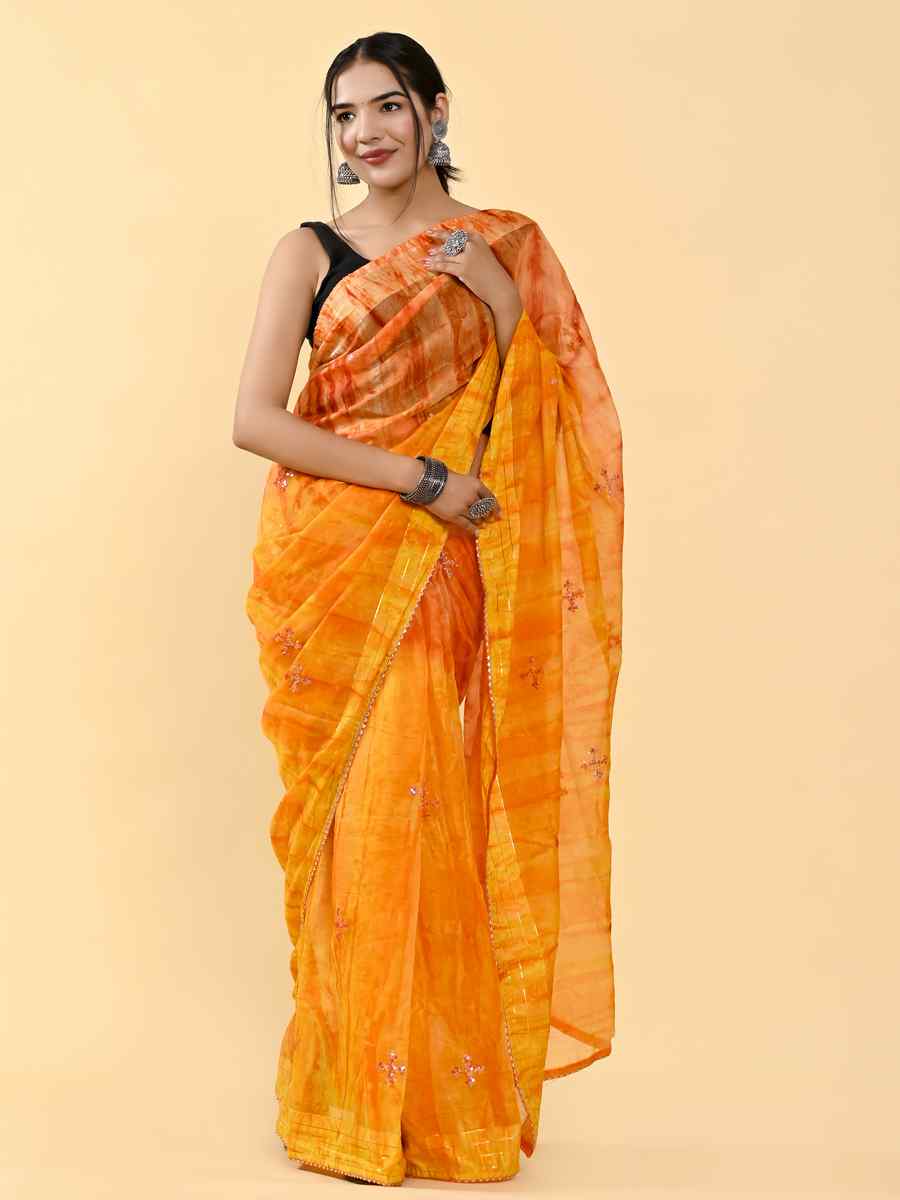 Multi Cotton Embroidered Casual Party Classic Style Saree